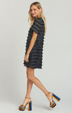 Party Fringe Black Demi Dress