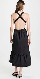 Aria Midi Dress - Black