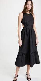 Aria Midi Dress - Black