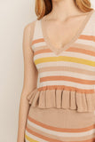 Stripe Pattern Tank Top