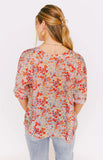 Multi Floral V-Neck Top