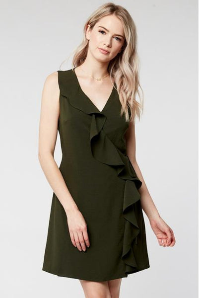 Olive Wrap Dress