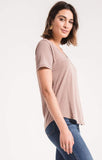 The Scoop Neck Tee - Taupe Grey
