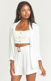 Percy Shorts White Linen