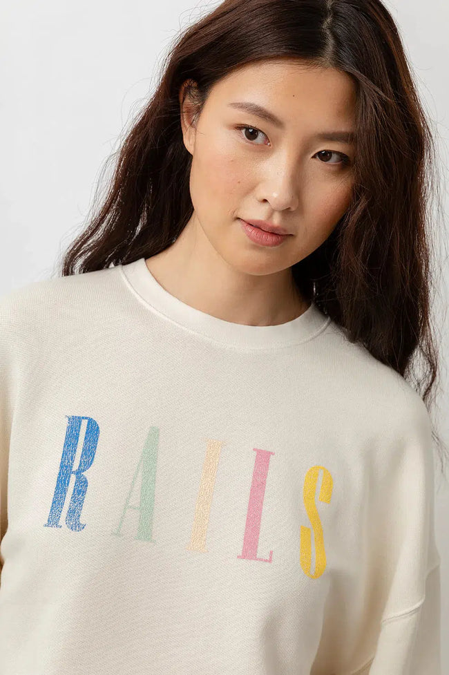 Rails Signature Sweatshirt - Ivory Rails