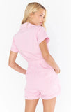 Cannon Romper - Pink Denim