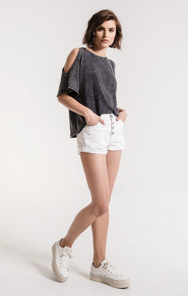 The Washed Cold Shoulder Tee