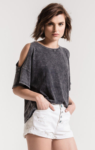 The Washed Cold Shoulder Tee